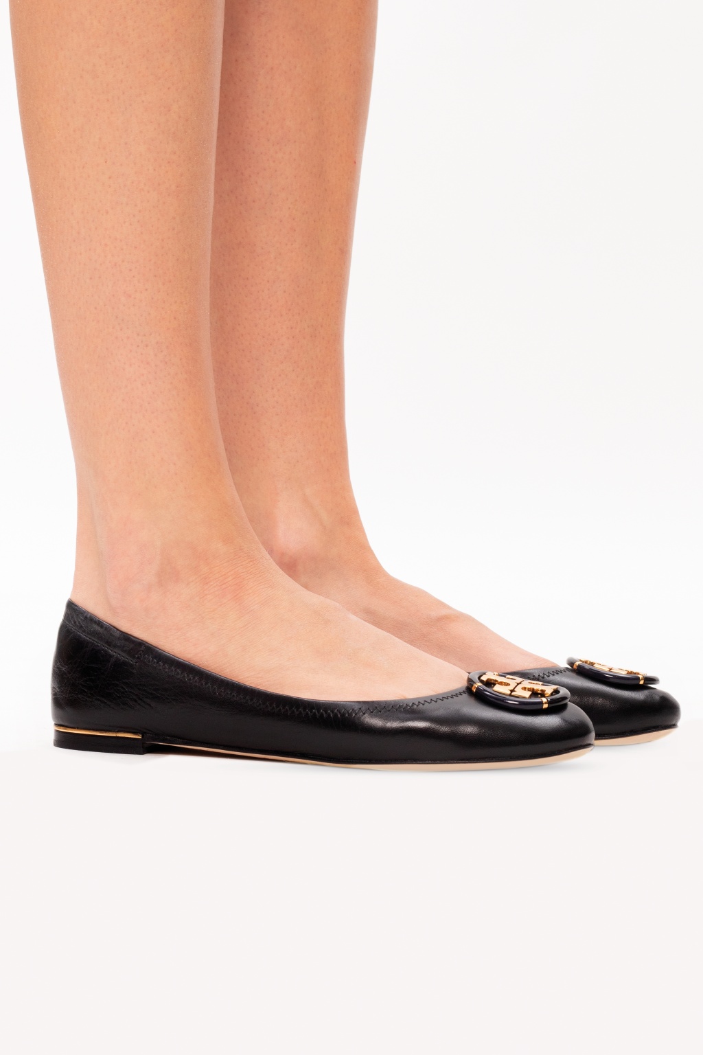 Tory Burch Leather ballet flats with logo